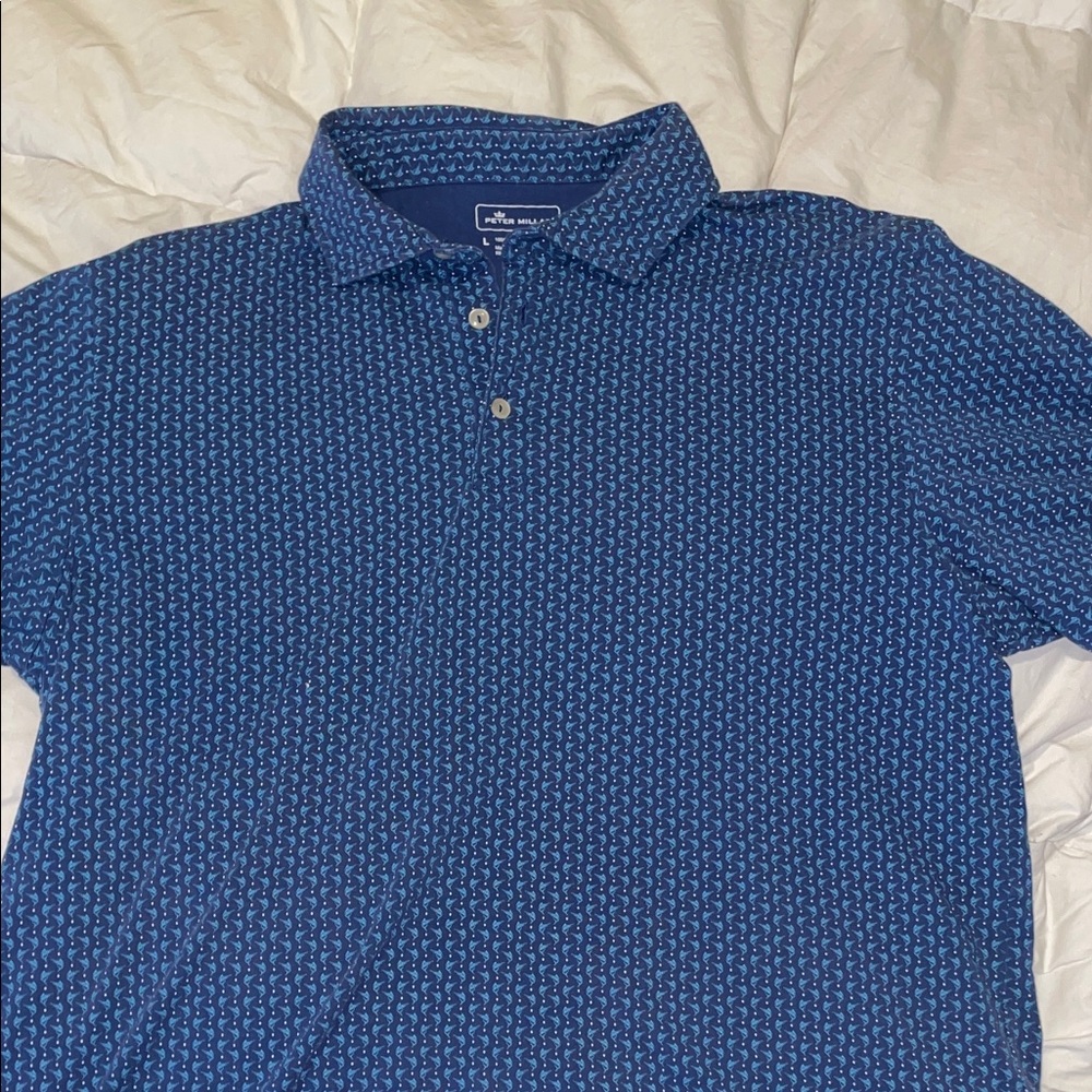 Peter Millar Men's Blue Polo Shirt